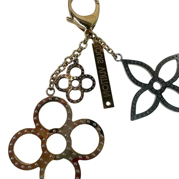 Louis Vuitton Gold And Silver Toned Metal Bijoux Sac Tapage Bag Charm.